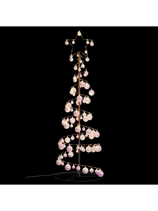 Šviečianti Kalėdų eglutė žaisliukais, 100 LED, kūgio formos
