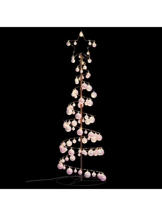 Šviečianti Kalėdų eglutė žaisliukais, 100 LED, kūgio formos