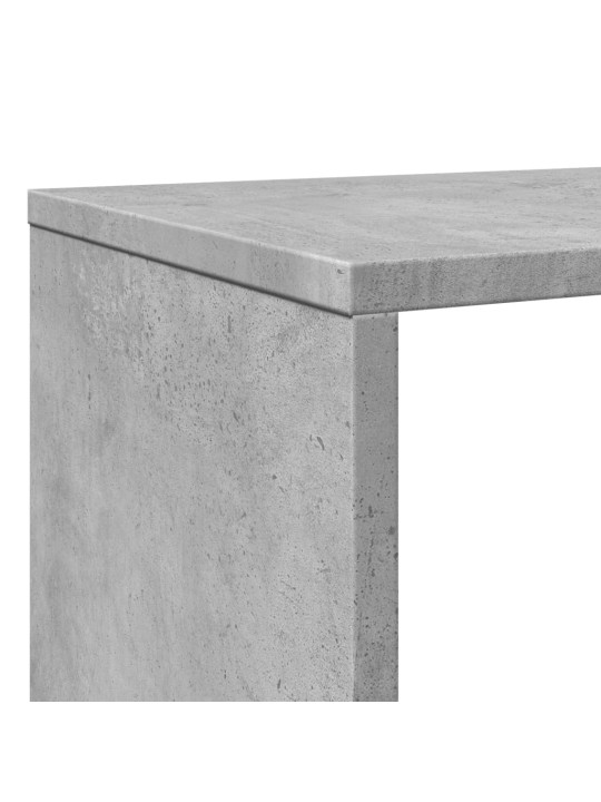 Spintelė knygoms, betono pilkos spalvos, 102x29x143cm, MDP