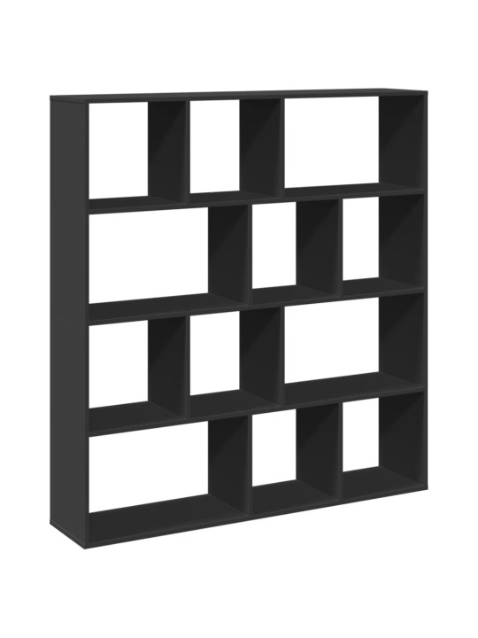 Spintelė knygoms, juodos spalvos, 132x29x141,5cm, MDP