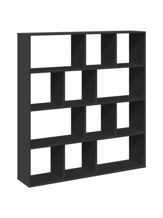 Spintelė knygoms, juodos spalvos, 132x29x141,5cm, MDP