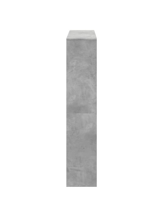 Spintelė knygoms, betono pilkos spalvos, 132x29x141,5cm, MDP