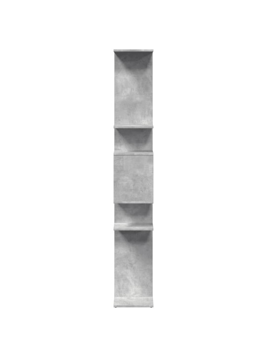 Spintelė knygoms, betono pilkos spalvos, 92x29x188cm, MDP