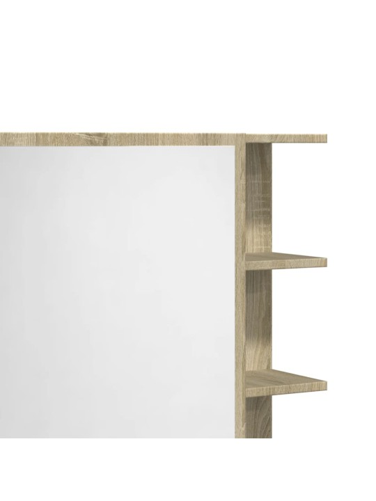 Veidrodinė vonios spintelė, ąžuolo, 62,5x20,5x64cm, MDP