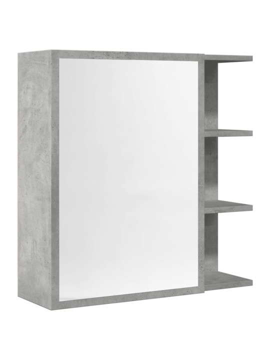 Veidrodinė vonios spintelė, betono pilka, 62,5x20,5x64cm, MDP