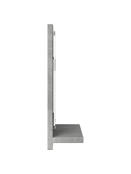 Veidrodinė vonios spintelė, betono, 60x11x37cm, mediena