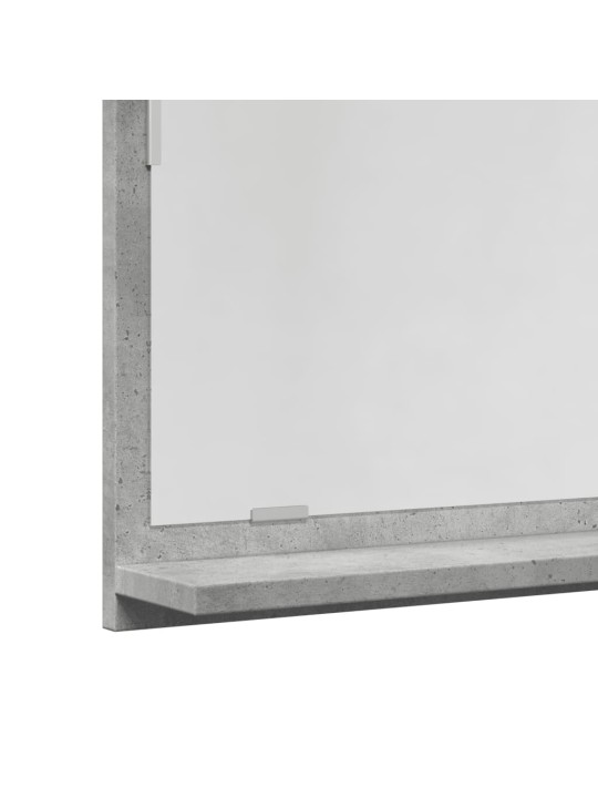 Veidrodinė vonios spintelė, betono, 90x11x37cm, mediena