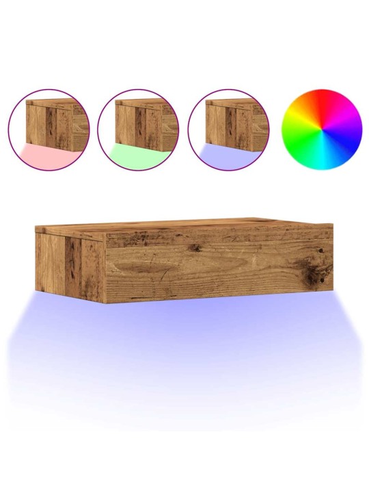 Televizoriaus spintelė su LED, medienos, 60x35x15,5cm