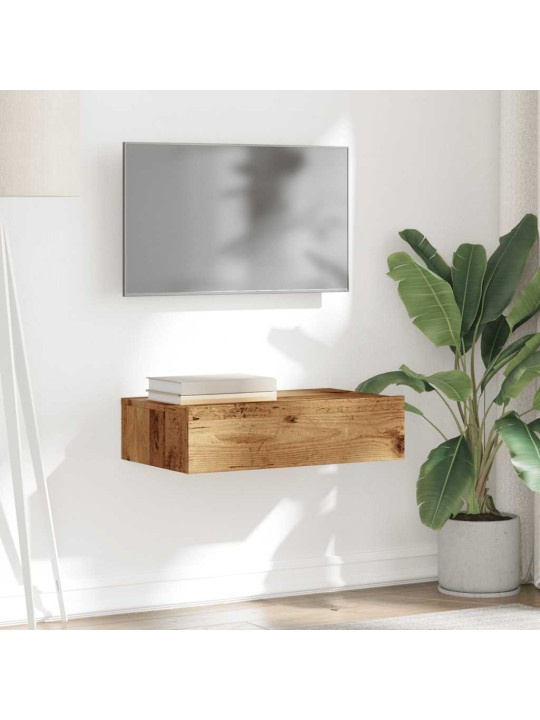 Televizoriaus spintelė su LED, medienos, 60x35x15,5cm
