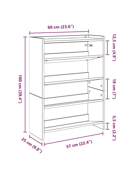 Lentyna batams, juodos spalvos, 80x25x61,5cm, apdirbta mediena