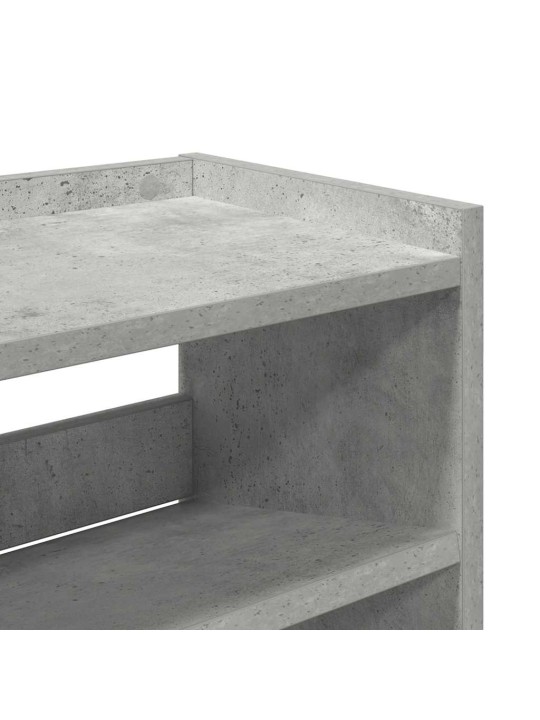 Lentyna batams, betono pilka, 80x25x81cm, apdirbta mediena